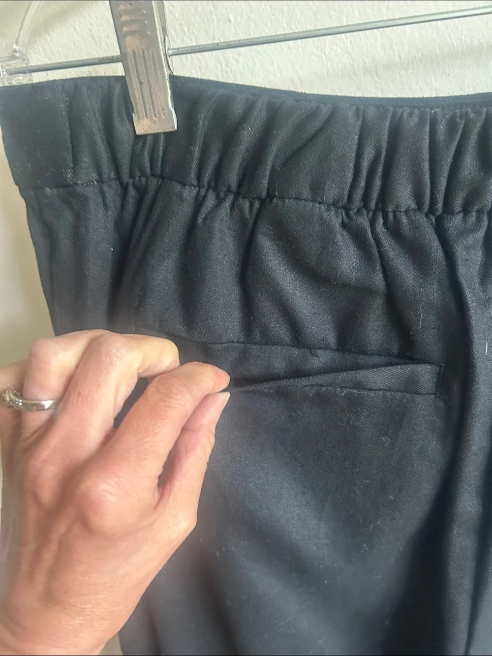 Banana Republic Hayden Wide Leg Linen Blend Black Pants Size Medium NWT